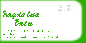 magdolna batu business card